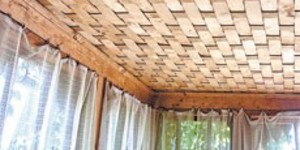 плетеный потолок на веранду